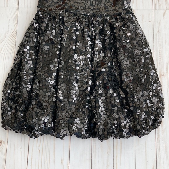 Girls Place 89 by Children’s Place Black Sequin Dress - Picture 4 of 7